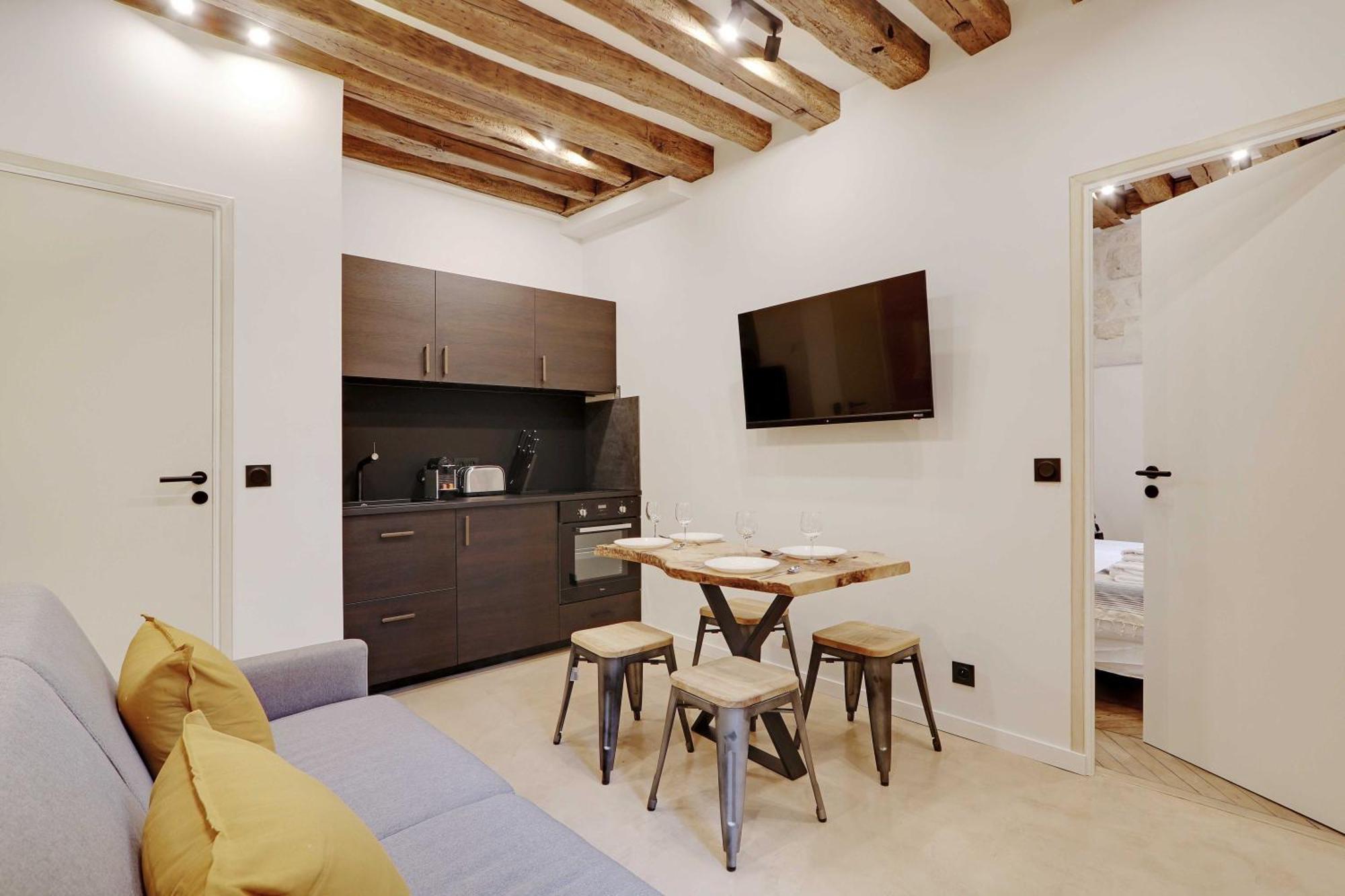Authentic Apartment - 1Br-4P - Le Marais Paris Exterior foto